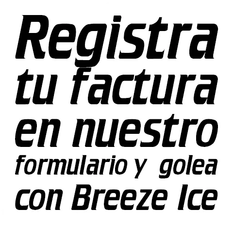 Registra tu factura en nuestro formulario y golea con Breeze Ice